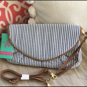 NWT Seersucker Clutch